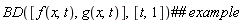BD([f(x, t), g(x, t)], [t, 1])
