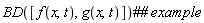 BD([f(x, t), g(x, t)])