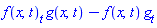 (diff(f(x, t), t))*g(x, t)-f(x, t)*(diff(g(x, t), t))
