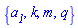 {a__1, k, m, q}
