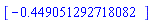 [HFloat(-0.4490512927180816)]