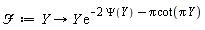`&Fscr;` := proc (Y) options operator, arrow; Y*exp(-2*Psi(Y)-Pi*cot(Pi*Y)) end proc