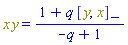 Physics:-`*`(x, y) = (1+q*Physics:-Commutator(y, x))/(-q+1)