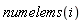 numelems(i)