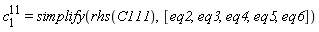 c[1]^11 = simplify(rhs(C111), [eq2, eq3, eq4, eq5, eq6])