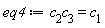eq4 := c[2]*c[3] = c[1]