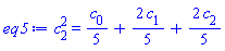 c[2]^2 = (1/5)*c[0]+(2/5)*c[1]+(2/5)*c[2]