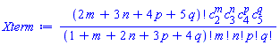 factorial(2*m+3*n+4*p+5*q)*c[2]^m*c[3]^n*c[4]^p*c[5]^q/(factorial(1+m+2*n+3*p+4*q)*factorial(m)*factorial(n)*factorial(p)*factorial(q))