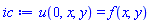 u(0, x, y) = f(x, y)