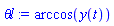 arccos(y(t))