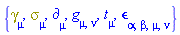 {Physics:-Dgamma[mu], Physics:-Psigma[mu], Physics:-d_[mu], Physics:-g_[mu, nu], t[mu], Physics:-LeviCivita[alpha, beta, mu, nu]}