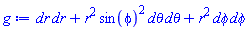 _DG([["tensor", M, [["cov_bas", "cov_bas"], []]], [[[1, 1], 1], [[2, 2], r^2*sin(phi)^2], [[3, 3], r^2]]])