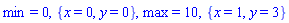min = 0, {x = 0, y = 0}, max = 10, {x = 1, y = 3}