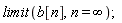 limit(b[n], n = infinity)