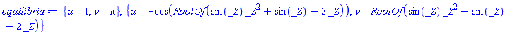 {u = 1, v = Pi}, {u = -cos(RootOf(sin(_Z)*_Z^2+sin(_Z)-2*_Z)), v = RootOf(sin(_Z)*_Z^2+sin(_Z)-2*_Z)}