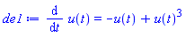 diff(u(t), t) = -u(t)+u(t)^3