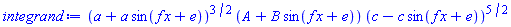 (a+a*sin(f*x+e))^(3/2)*(A+B*sin(f*x+e))*(c-c*sin(f*x+e))^(5/2)