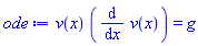v(x)*(diff(v(x), x)) = g