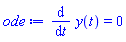 diff(y(t), t) = 0