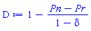 1-(Pn-Pr)/(1-delta)
