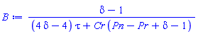 (delta-1)/((4*delta-4)*tau+Cr*(Pn-Pr+delta-1))