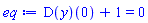 (D(y))(0)+1 = 0