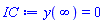 y(infinity) = 0