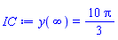 y(infinity) = (10/3)*Pi