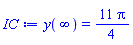 y(infinity) = (11/4)*Pi