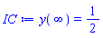 y(infinity) = 1/2