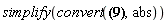 simplify(convert(Re(z)^2+Im(z)^2-abs(z)^2, abs))