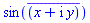 sin(conjugate(x+I*y))