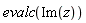evalc(Im(z))