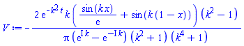 -2*exp(-k^2*t)*k*(sin(k*x)/exp(1)+sin(k*(1-x)))*(k^2-1)/(Pi*(exp(I*k)-exp(-I*k))*(k^2+1)*(k^4+1))