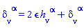 Physics:-g_[nu, `~alpha`] = 2*epsilon*h[nu, `~alpha`]+Physics:-g_[nu, `~alpha`]