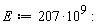 E := 207*10^9:
