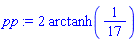 2*arctanh(1/17)
