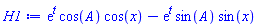 exp(t)*cos(A)*cos(x)-exp(t)*sin(A)*sin(x)
