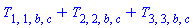 T[1, 1, b, c]+T[2, 2, b, c]+T[3, 3, b, c]