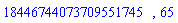 18446744073709551745, 65