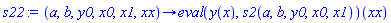 proc (a, b, y0, x0, x1, xx) options operator, arrow; (eval(y(x), s2(a, b, y0, x0, x1)))(xx) end proc
