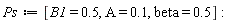 Ps := [B1 = .5, A = .1, beta = .5]: