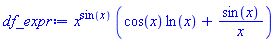 x^sin(x)*(cos(x)*ln(x)+sin(x)/x)