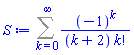 Sum((-1)^k/((k+2)*factorial(k)), k = 0 .. infinity)
