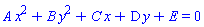 A*x^2+B*y^2+C*x+D*y+E = 0