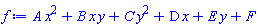 A*x^2+B*x*y+C*y^2+D*x+E*y+F