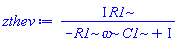 I*R1/(-R1*omega*C1+I)