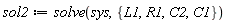 sol2 := solve(sys, {C1, C2, L1, R1})