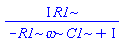 I*R1/(-R1*omega*C1+I)