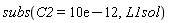 subs(C2 = 0.10e-10, L1sol)